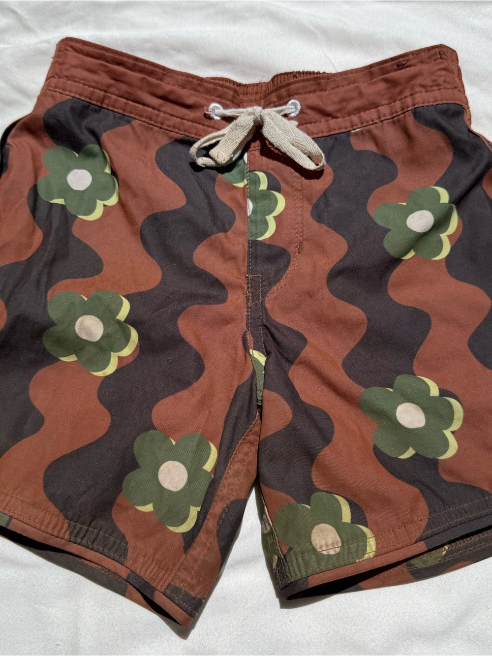Seaesta (brand) Floral/Wave Swim Trunks